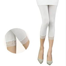 Load image into Gallery viewer, Thin Lace Short Leggings Summer Jeggings Women Pants Bodycon Cropped Capris Skinny Legging Black White Push Up Trousers Elastic
