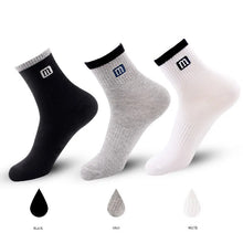 Load image into Gallery viewer, Men’s Premium Cotton Crew Socks – 3 Pair Pack
