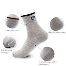 Load image into Gallery viewer, Men’s Premium Cotton Crew Socks – 3 Pair Pack
