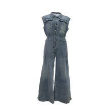 Load image into Gallery viewer, Sleeveless Loose Wide-leg Pants Sleeveless Jumpsuit for Women 2026 Summer NewArrive Jeans Long Romper
