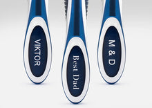 Load image into Gallery viewer, QShave Blue Series 5 Layer USA Blade Manual Razor Mens Shaving Razor with 6 Pieces X5 Blade and each Piece has trimmer Blade
