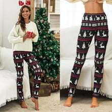 Load image into Gallery viewer, Christmas Leggings  Fashion Milu Deer Printing Festival Ultra Soft Brushed Pants Ankle Length Black Deals
