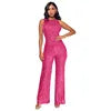 Load image into Gallery viewer, Elegant High-Waisted Sequin Jumpsuit
