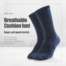 Load image into Gallery viewer, Navy Cushioned Performance Crew Socks
