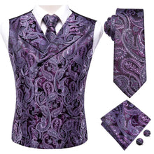 Load image into Gallery viewer, Men’s Silk Jacquard Suit Vest Set
