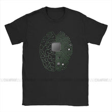 Load image into Gallery viewer, Men T-Shirts The Brain Electronic Circuit Board Novelty Tees Computer Chip Engineers Developer Geek T Shirts Original Clothing
