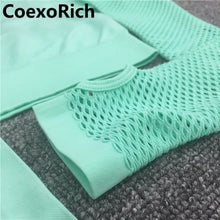 Load image into Gallery viewer, Yoga Set Women Fitness Gym Clothing Sport Suit Seamless Hollow Out Long Sleeve Crop Top High Waist Workout Leggings Sportwear
