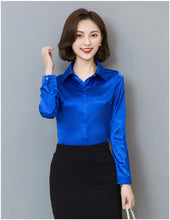 Load image into Gallery viewer, Elegant Satin Silk Office Blouse
