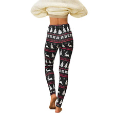 Load image into Gallery viewer, Christmas Leggings  Fashion Milu Deer Printing Festival Ultra Soft Brushed Pants Ankle Length Black Deals
