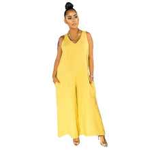 Load image into Gallery viewer, Sleeveless V Neck Summer Jumpsuit
