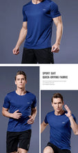 Load image into Gallery viewer, Men's Fitness Gym T Shirts 2020 Shirt Homme Running Men Designer Quick Dry T-Shirts Running Slim Fit Tops Tees Sport Muscle Tee
