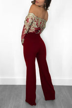 Load image into Gallery viewer, Elegant Off Shoulder Lace Jumpsuit
