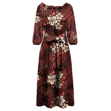 Load image into Gallery viewer, Tonga Puletaha Dress Polynesian Style Plus Size Clothing Samoa Women Dresses Tribe Island Church Clothes Custom

