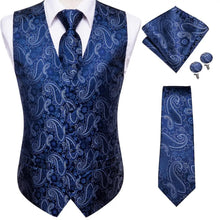 Load image into Gallery viewer, Men’s Silk Jacquard Suit Vest Set

