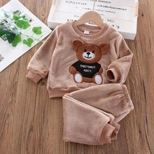 Load image into Gallery viewer, Fleece Hooded Baby Outfit Set
