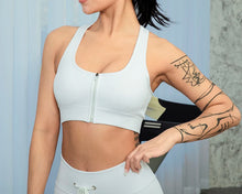 Load image into Gallery viewer, Sports Bra Crop Top Zipper Fitness Women Sportswear Sport Top Bras For Fitness Gym Female Running Push Up Yoga Workout Bra
