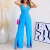 Load image into Gallery viewer, Women Spring Plus Size Trend Africa Wide Leg Pants Bodysuit Stitching Solid Casual Wide Leg Size Jumpsuit

