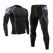 Load image into Gallery viewer, Men's Compression Sportswear Suits Gym Tights Training Clothes Workout Jogging Sports Set Running Rashguard Tracksuit For Men
