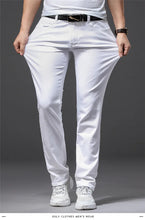 Load image into Gallery viewer, Slim Fit White Stretch Jeans
