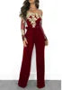 Load image into Gallery viewer, Elegant Off Shoulder Lace Jumpsuit
