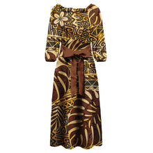 Load image into Gallery viewer, Tonga Puletaha Dress Polynesian Style Plus Size Clothing Samoa Women Dresses Tribe Island Church Clothes Custom
