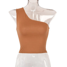 Load image into Gallery viewer, Women Sports Tank Tops Sexy Crop Tops Vest Casual Female One Shoulder Summer Outfits Tops Fitness Elastic
