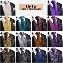 Load image into Gallery viewer, Men’s Silk Jacquard Suit Vest Set
