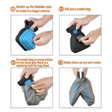 Load image into Gallery viewer, Dog Pet Travel Foldable Pooper Scooper With 1 Roll Decomposable bags Poop Scoop Clean Pick Up Excreta Cleaner
