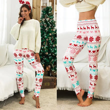 Load image into Gallery viewer, Christmas Leggings  Fashion Milu Deer Printing Festival Ultra Soft Brushed Pants Ankle Length Black Deals
