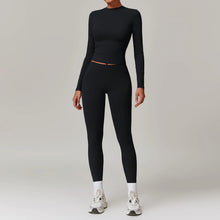 Load image into Gallery viewer, Women's Lightweight Long Sleeve Compression Bodysuit Jumpsuit Soft Basic Fitness Sports T-Shirt Set Slimming Body Shaping
