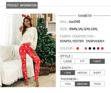 Load image into Gallery viewer, Christmas Leggings  Fashion Milu Deer Printing Festival Ultra Soft Brushed Pants Ankle Length Black Deals
