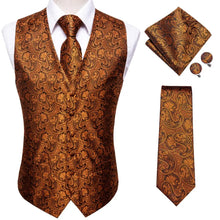 Load image into Gallery viewer, Men’s Silk Jacquard Suit Vest Set
