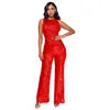 Load image into Gallery viewer, Elegant High-Waisted Sequin Jumpsuit
