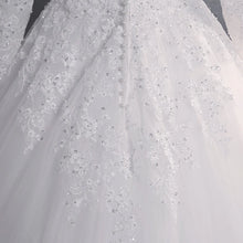 Load image into Gallery viewer, Muslim Wedding Dress 2021 Elegant High Neck With Train Princess Bride Dress Luxury Lace Embroidery Wedding Gown Vestido De Noiva
