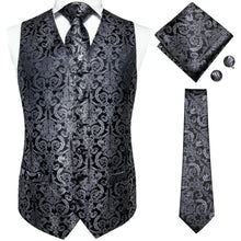 Load image into Gallery viewer, Men’s Silk Jacquard Suit Vest Set
