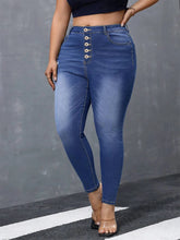 Load image into Gallery viewer, High Waist Skinny Denim Jeans

