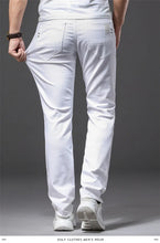 Load image into Gallery viewer, Slim Fit White Stretch Jeans
