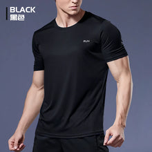Load image into Gallery viewer, Men's Fitness Gym T Shirts 2020 Shirt Homme Running Men Designer Quick Dry T-Shirts Running Slim Fit Tops Tees Sport Muscle Tee
