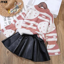 Load image into Gallery viewer, Girls' Skirts Leather Skirts Autumn And Winter Children's Outer Short Skirts Pleated Skirts Winter 2023 New Pu Skirts
