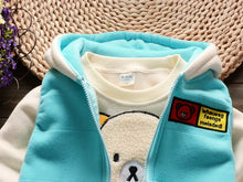 Load image into Gallery viewer, Fleece Hooded Baby Outfit Set
