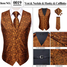 Load image into Gallery viewer, Men’s Silk Jacquard Suit Vest Set
