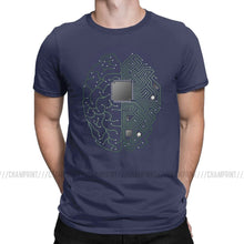 Load image into Gallery viewer, Men T-Shirts The Brain Electronic Circuit Board Novelty Tees Computer Chip Engineers Developer Geek T Shirts Original Clothing
