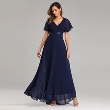Load image into Gallery viewer, Evening Dresses XUCTHHC Elegant V-Neck Ruffles Chiffon Formal Evening Gown  Robe Vestidos De Fiesta Dress for Wedding Party
