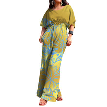 Load image into Gallery viewer, Low Price Custom Polynesian Tribal Print Dress Womens Crew Neck Half Sleeve Corset Rompers Hawaiian Design Side Pocket Jumpsuits
