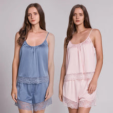 Load image into Gallery viewer, Satin Sleeveless Summer Nightie Pajamas
