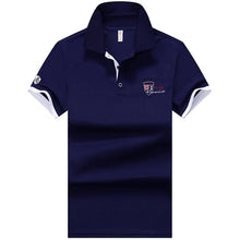 Load image into Gallery viewer, Polo Shirt Men Summer New Men's Short-Sleeved Polo Shirt Mens Embroidery Synthetic Fiber Fabric Youth Casual Business Polo Shirt
