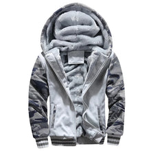 Load image into Gallery viewer, Camouflage Fleece Hooded Jacket

