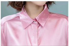 Load image into Gallery viewer, Elegant Satin Silk Office Blouse
