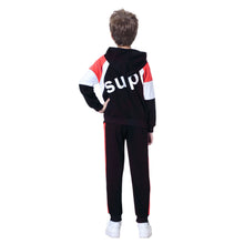 Load image into Gallery viewer, Kids Tracksuits,Teen Boys School Sweatsuits,Fashion Cotton Hooded Tops + Pants Set,Soft Children's Long Sleeve Sportswear
