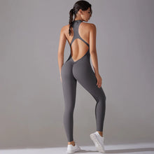 Load image into Gallery viewer, Scrunch Back Seamless Yoga Jumpsuit
